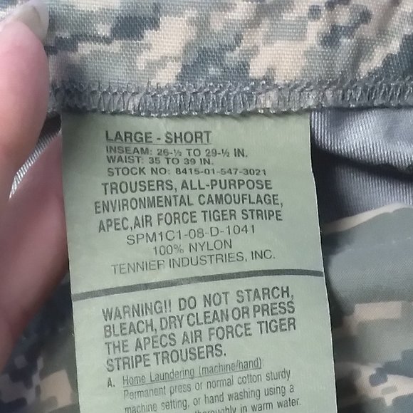 US Military Pants 29x39 US Air Force Large Short over pants - Picture 2 of 4